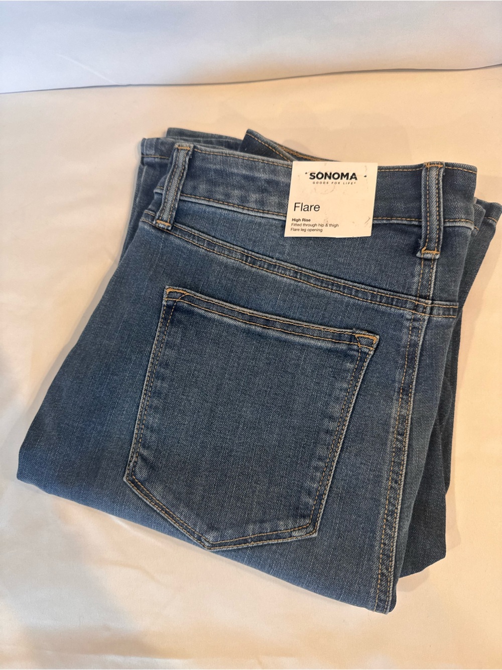 Sonoma Women's Medium Blue Flare Jeans. Size 10. NEW